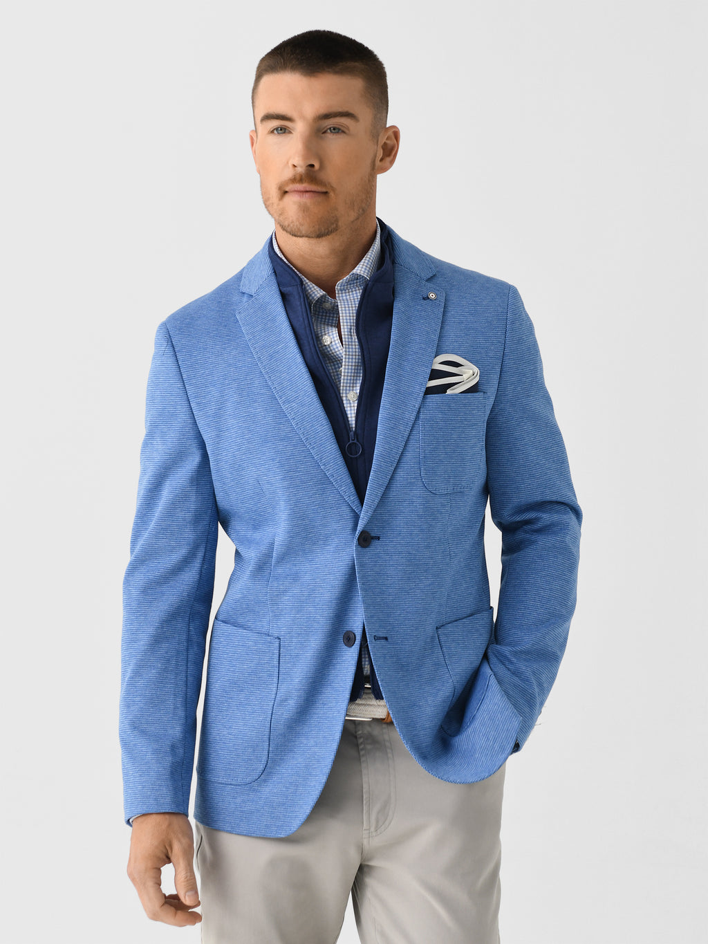 Blue Industry Men's Stretch Inlay Blazer - Saint Bernard