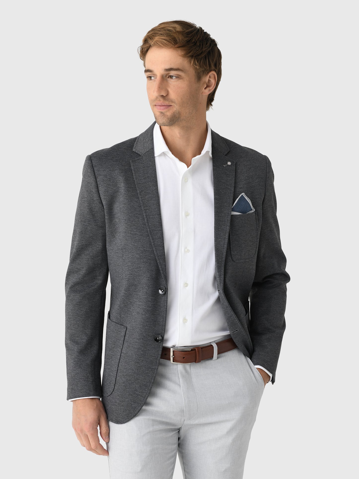 Blue Industry Men's Heathered Jersey Jacket - Saint Bernard