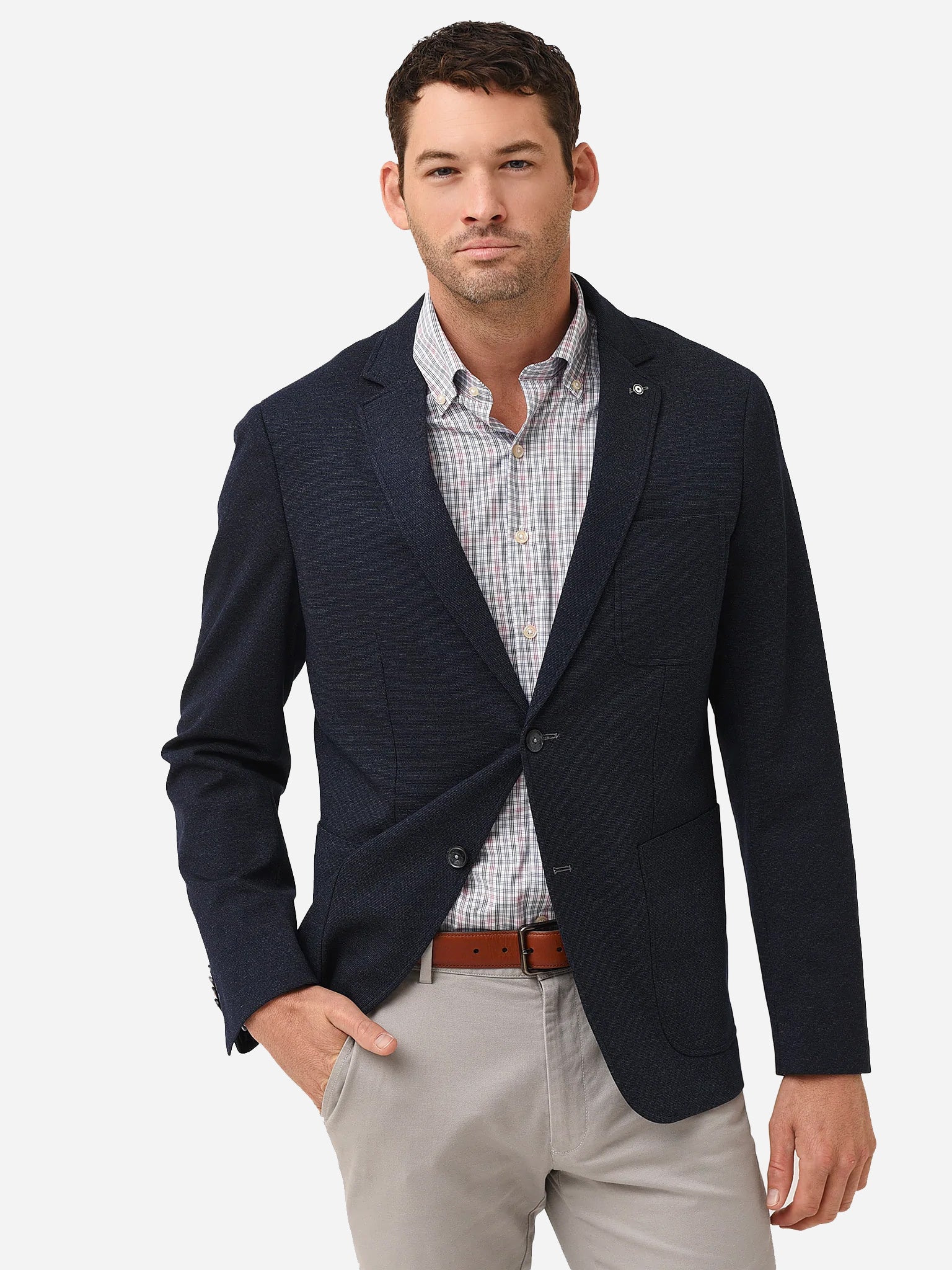 Blue Industry Men's Heathered Jersey Jacket - Saint Bernard