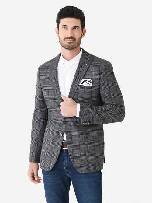 Blue Industry Men's Check Blazer