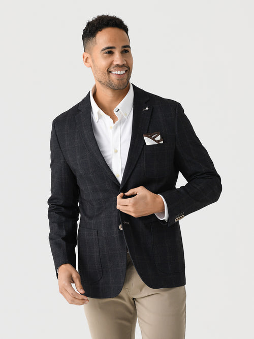 Blue Industry Men's Fashion Check Blazer