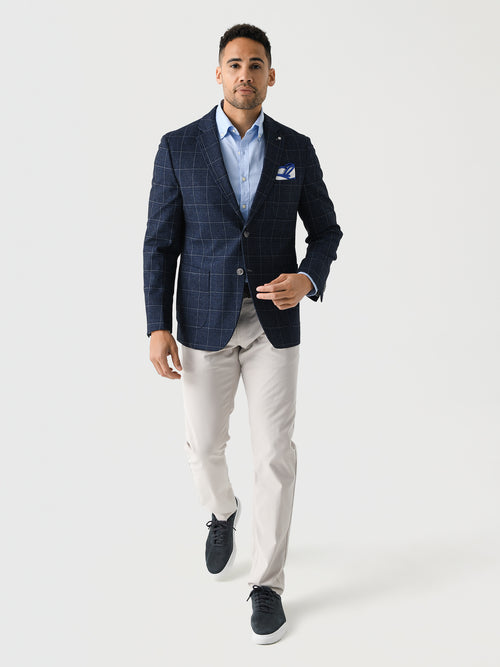 Blue Industry Men's Fashion Check Blazer
