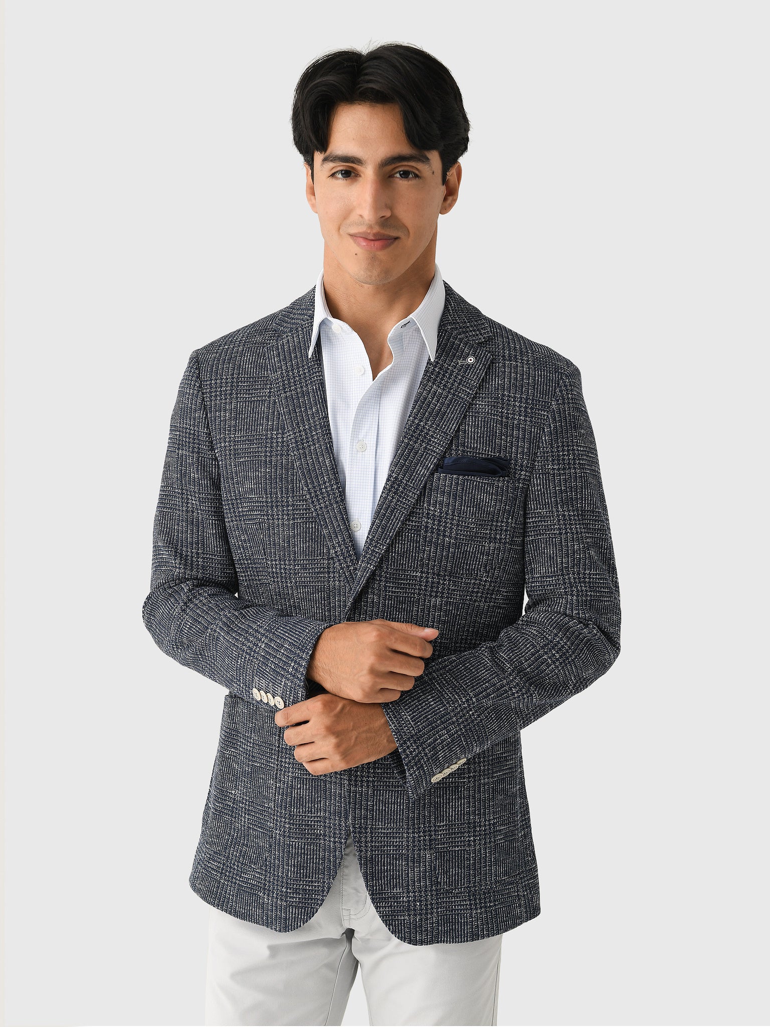 Blue Industry Men's Textured Knit Blazer - Saint Bernard