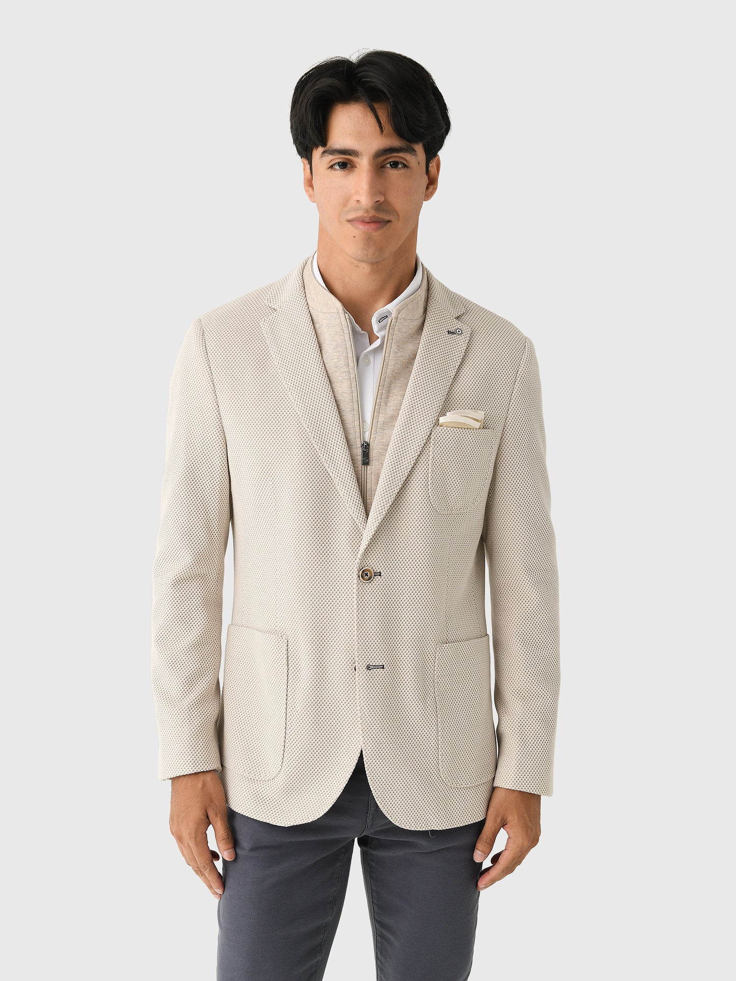 Blue Industry Men's Textured Inlay Blazer - Saint Bernard