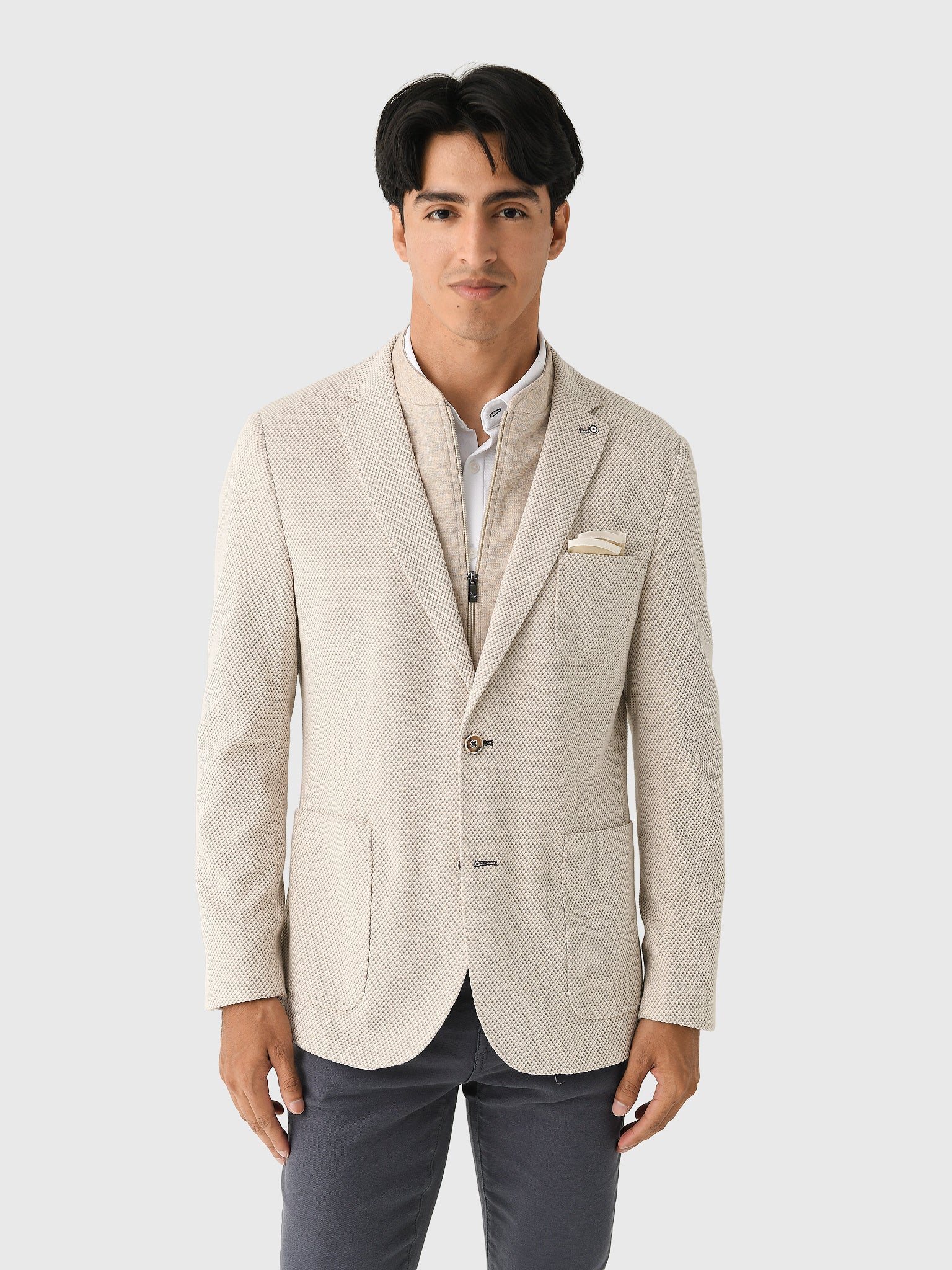 Blue Industry Men's Textured Inlay Blazer - Saint Bernard