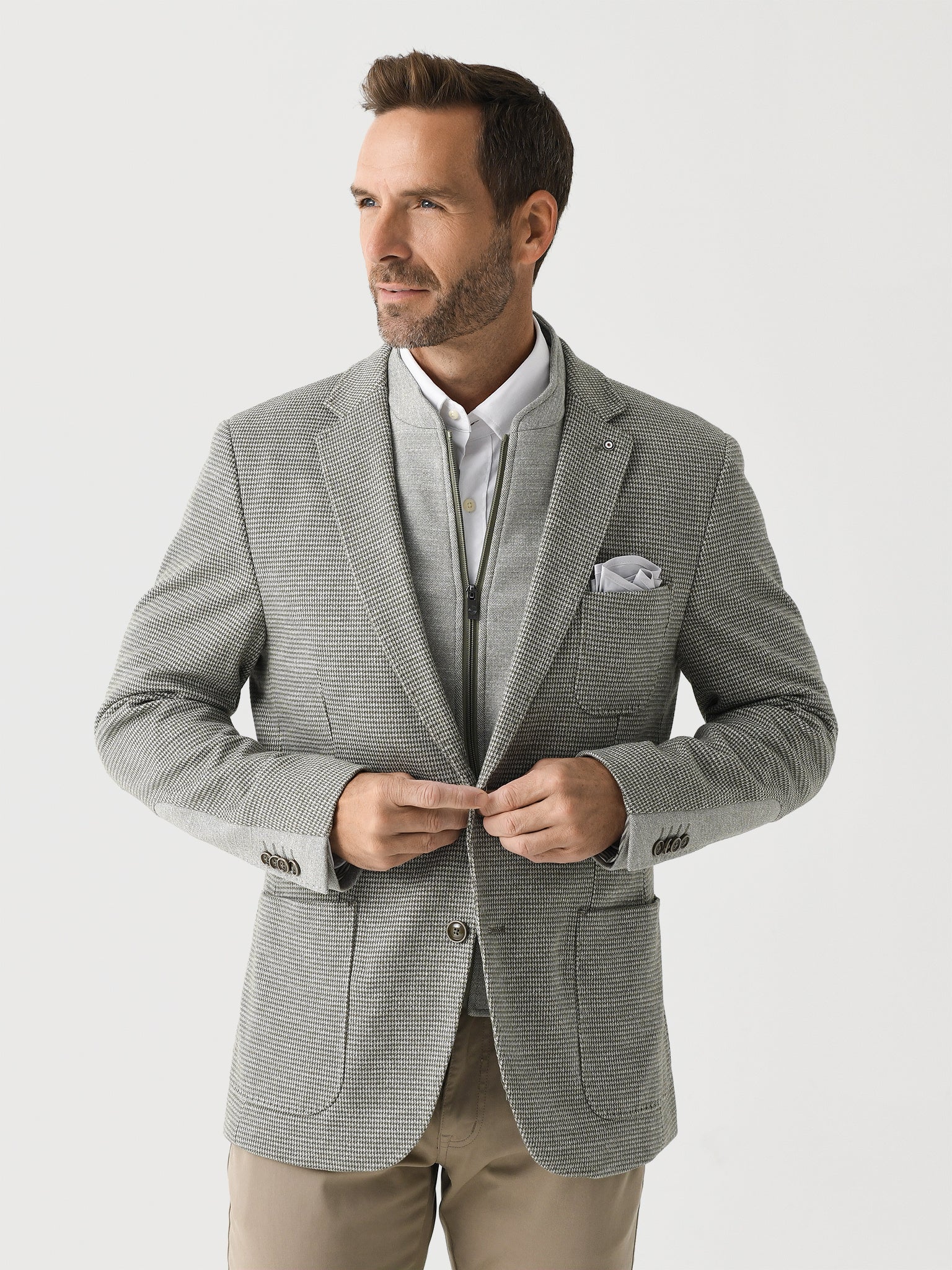 Blue Industry Men's Jodhpur Inlay Stretch Blazer - Saint Bernard