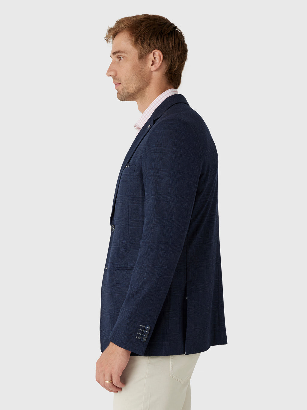 Blue Industry Men's Check Blazer - Saint Bernard