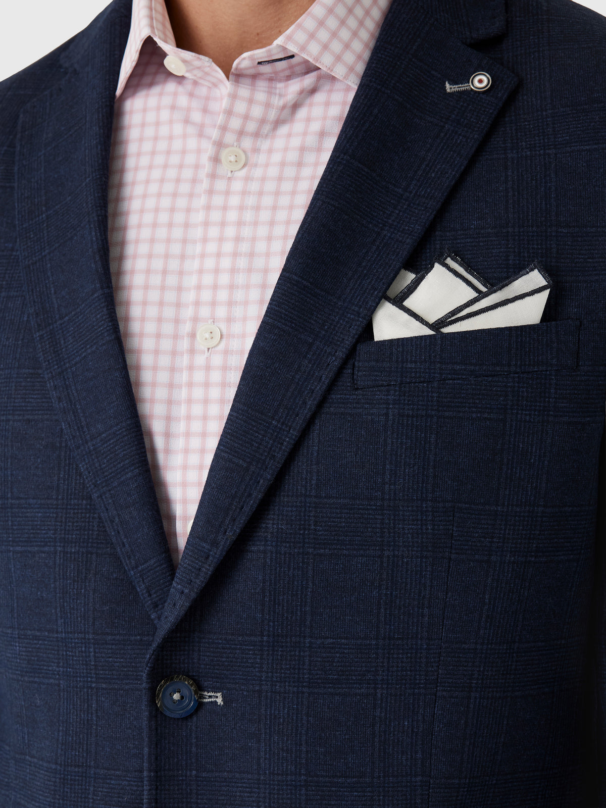 Blue Industry Men's Check Blazer - Saint Bernard