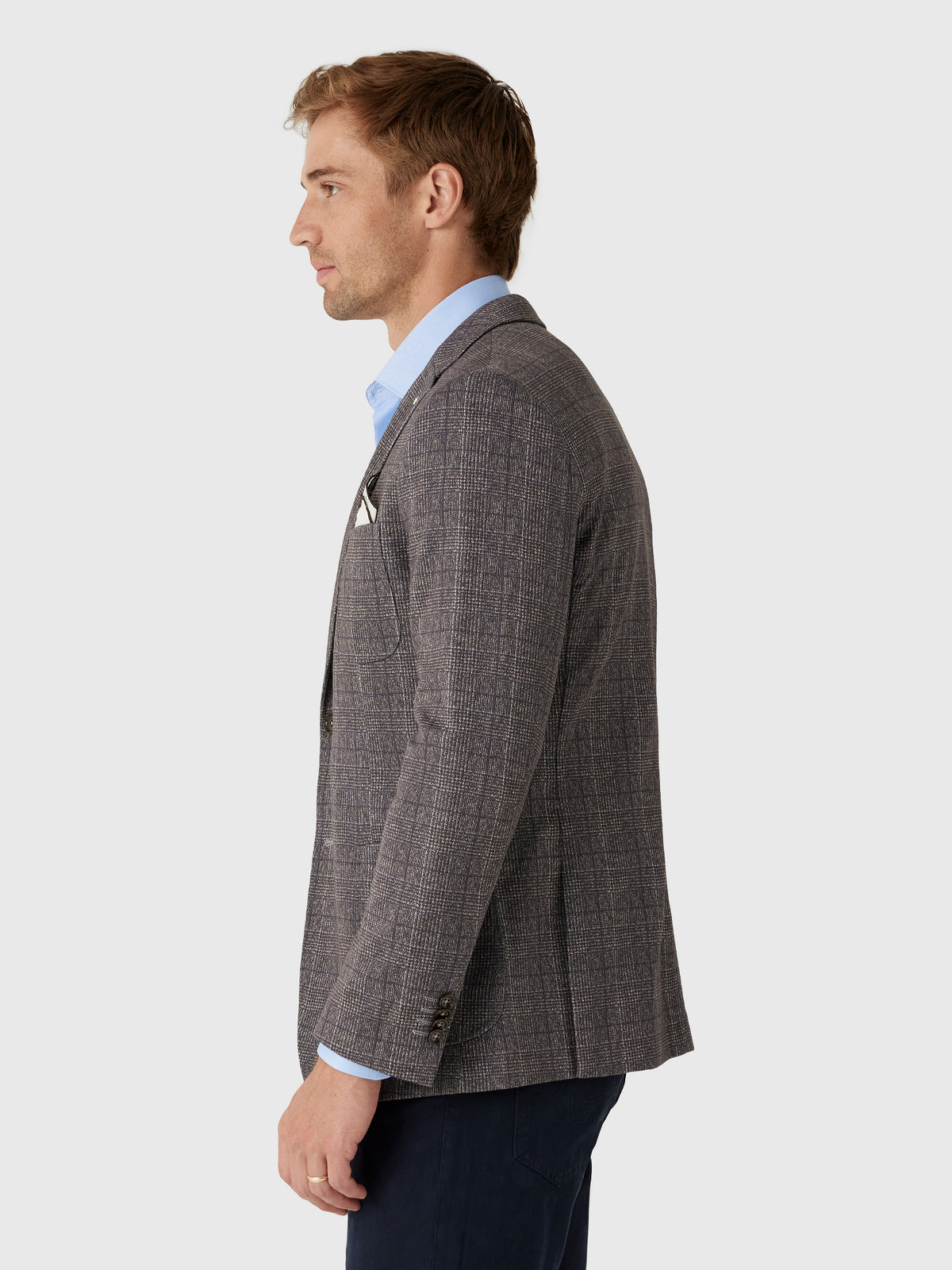 Blue Industry Men's Check Blazer - Saint Bernard