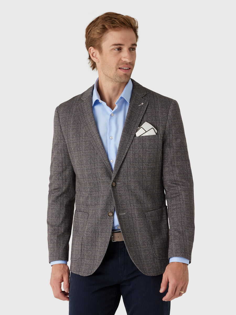 Blue Industry Men's Check Blazer - Saint Bernard