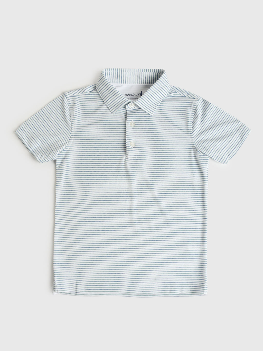 Johnnie-O Boys' Vik Jr. Striped Jersey Performance Polo - Saint Bernard