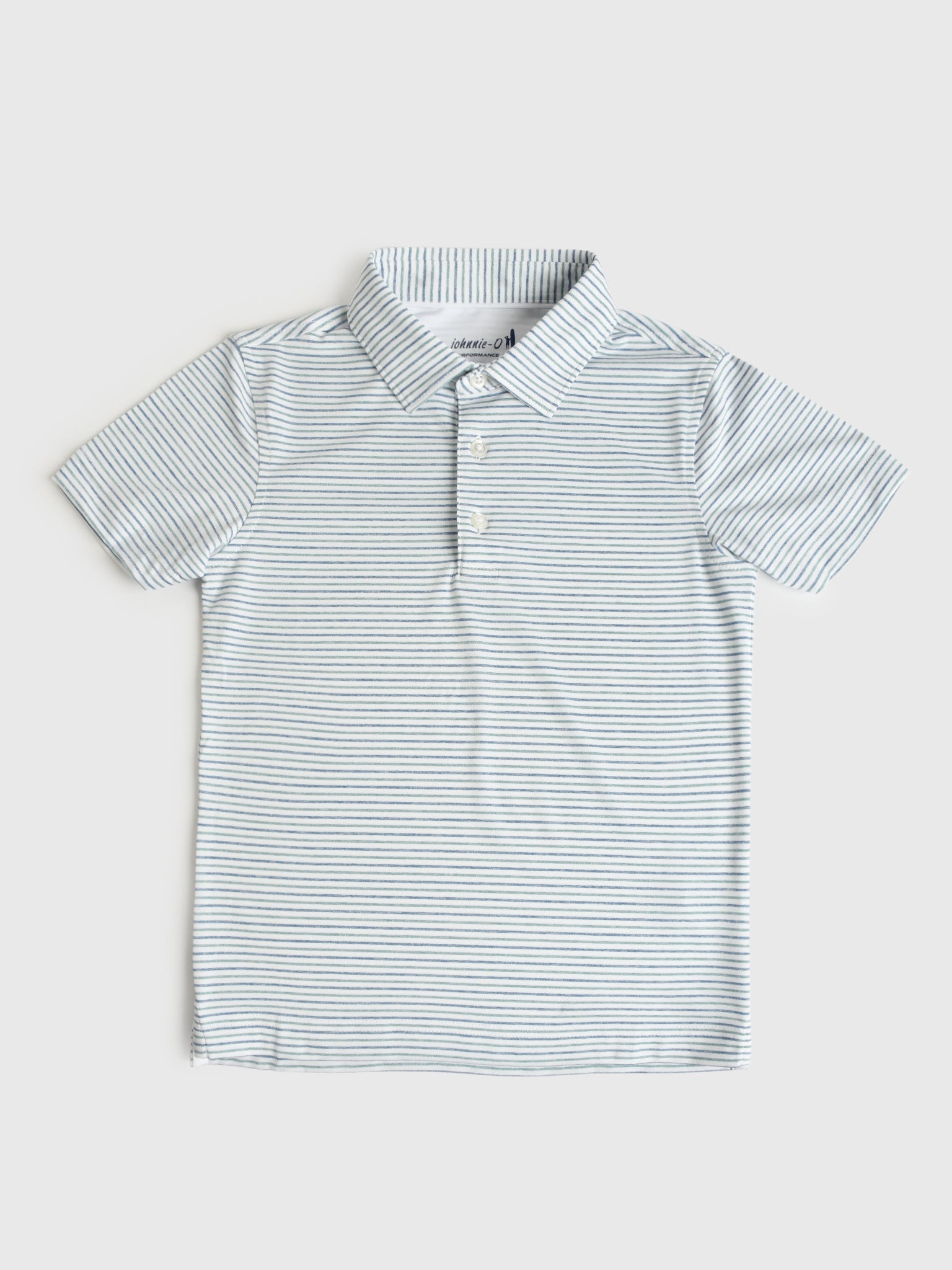 Johnnie-O Boys' Vik Jr. Striped Jersey Performance Polo - Saint Bernard