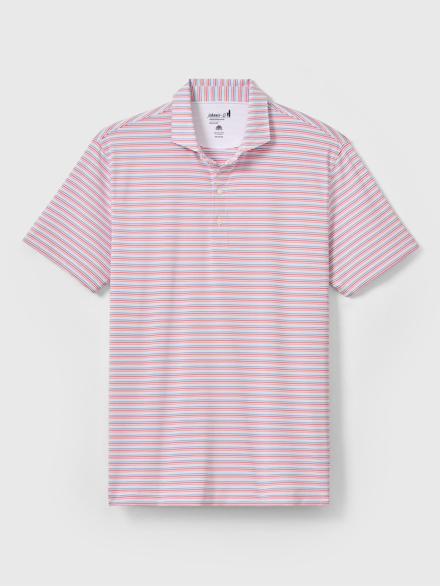 Johnnie-O Boys' Kamdon Jr. Stripe Jersey Performance Polo - Saint Bernard