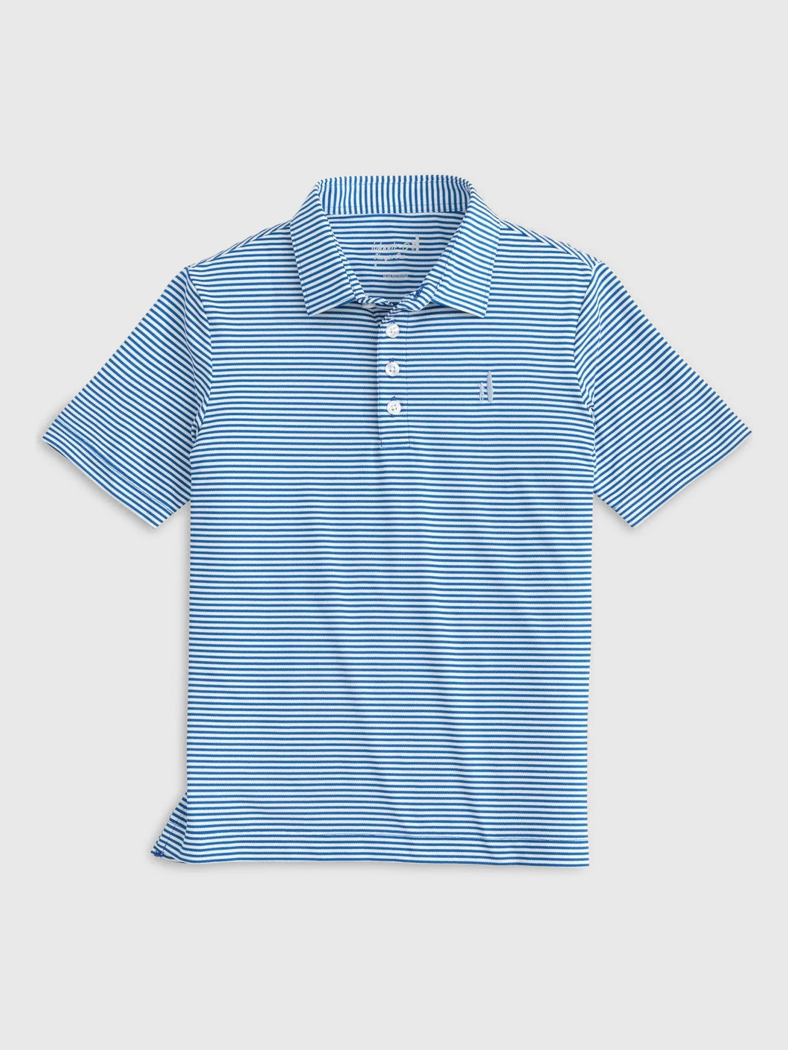 Johnnie-O Boys' Dru Striped Jersey Performance Polo - Saint Bernard