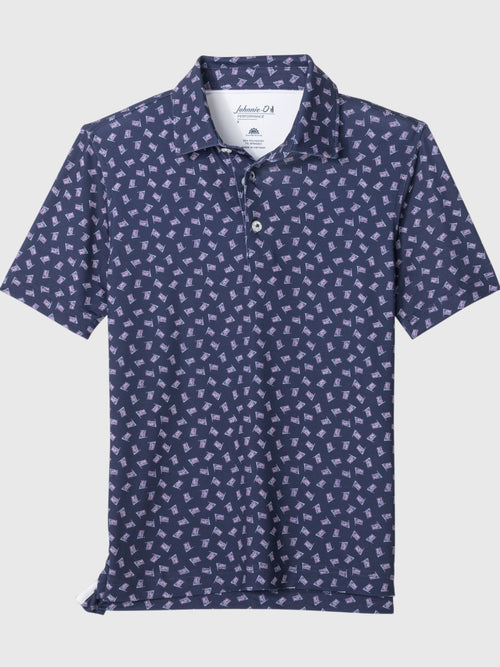 Johnnie-O Boys' USA Jr. Performance Jersey Polo