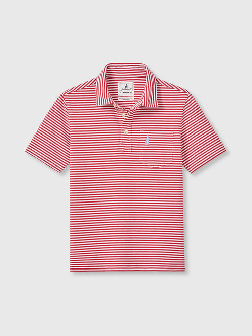 Johnnie-O Boys' Jacks Stripe Original Jr. Polo - Saint Bernard
