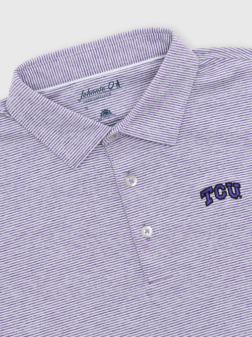 Johnnie-O Boys' Collegiate Lyndonn Jr. Striped Jersey Performance Polo - Saint Bernard