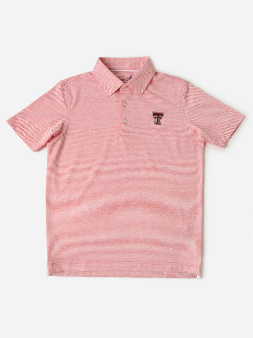 Johnnie-O Boys' Collegiate Lyndonn Jr. Striped Jersey Performance Polo