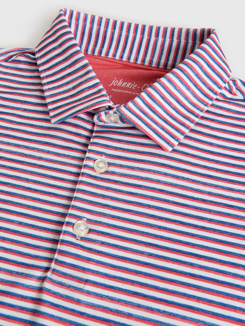 Johnnie-O Boys' Warwick Jr. Stripe Jersey Performance Polo