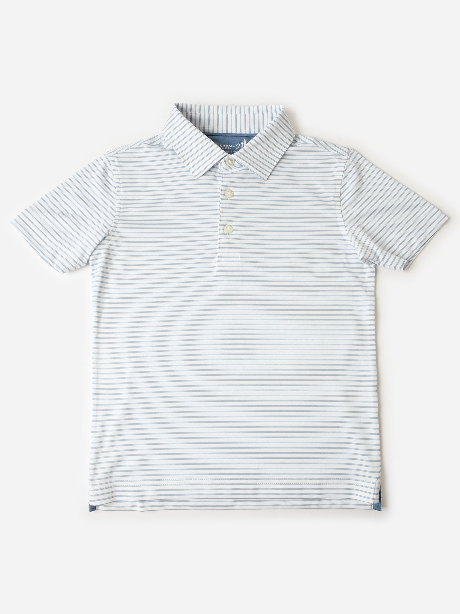 Johnnie-O Boys' Michael Jr. Stripe Jersey Performance Polo - Saint Bernard