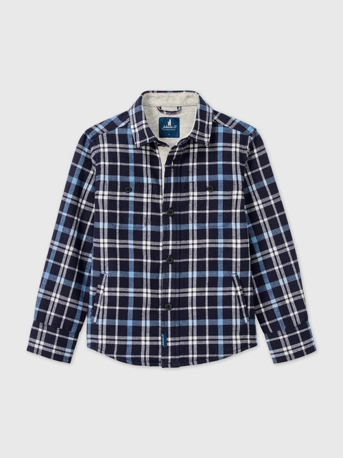 Johnnie-O Boys' Normie Jr. Brushed Twill Shacket - Saint Bernard