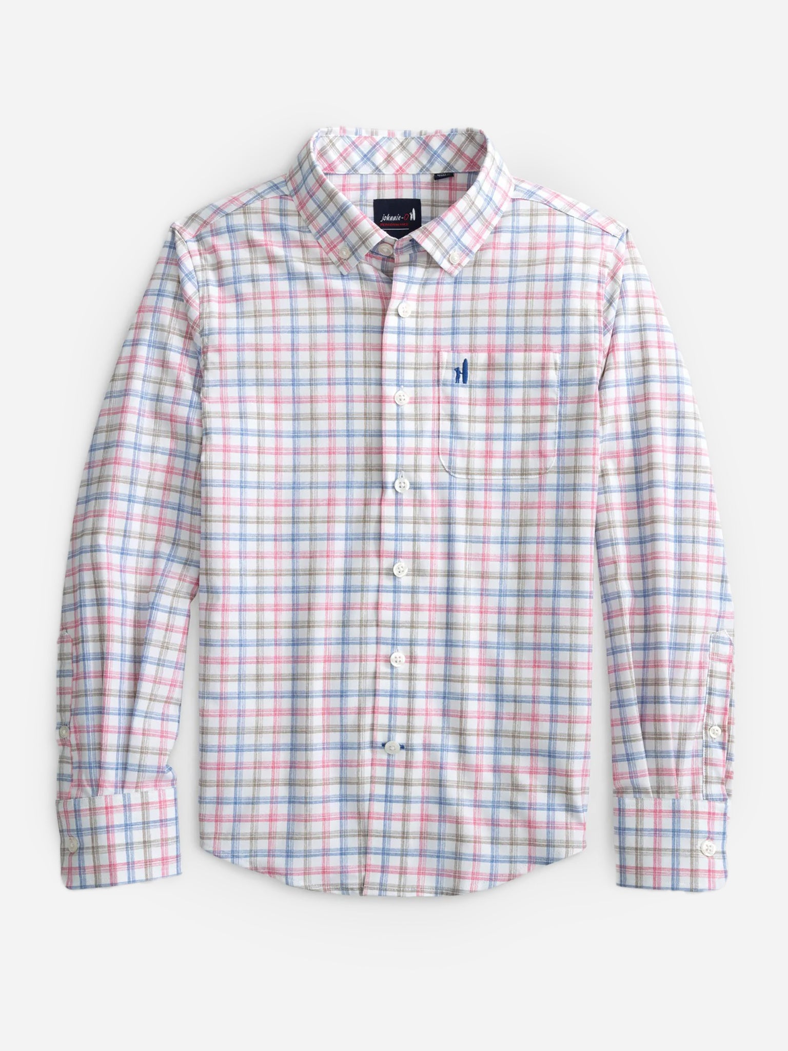 Johnnie-O Boys' Hauser Jr. Performance Button-Down Shirt - Saint Bernard