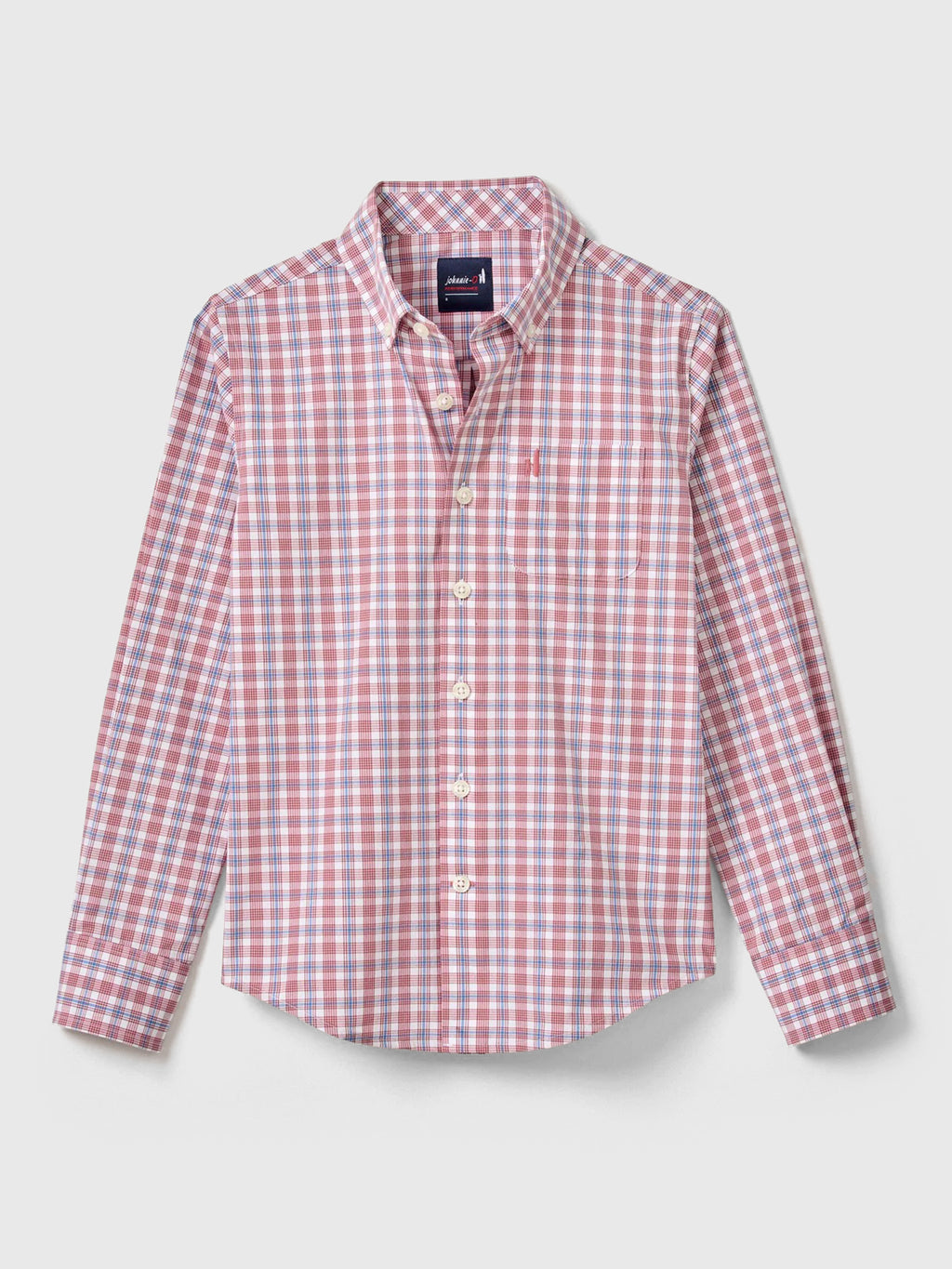 Johnnie-O Boys' Brantley Jr. Performance Button-Down Shirt - Saint Bernard