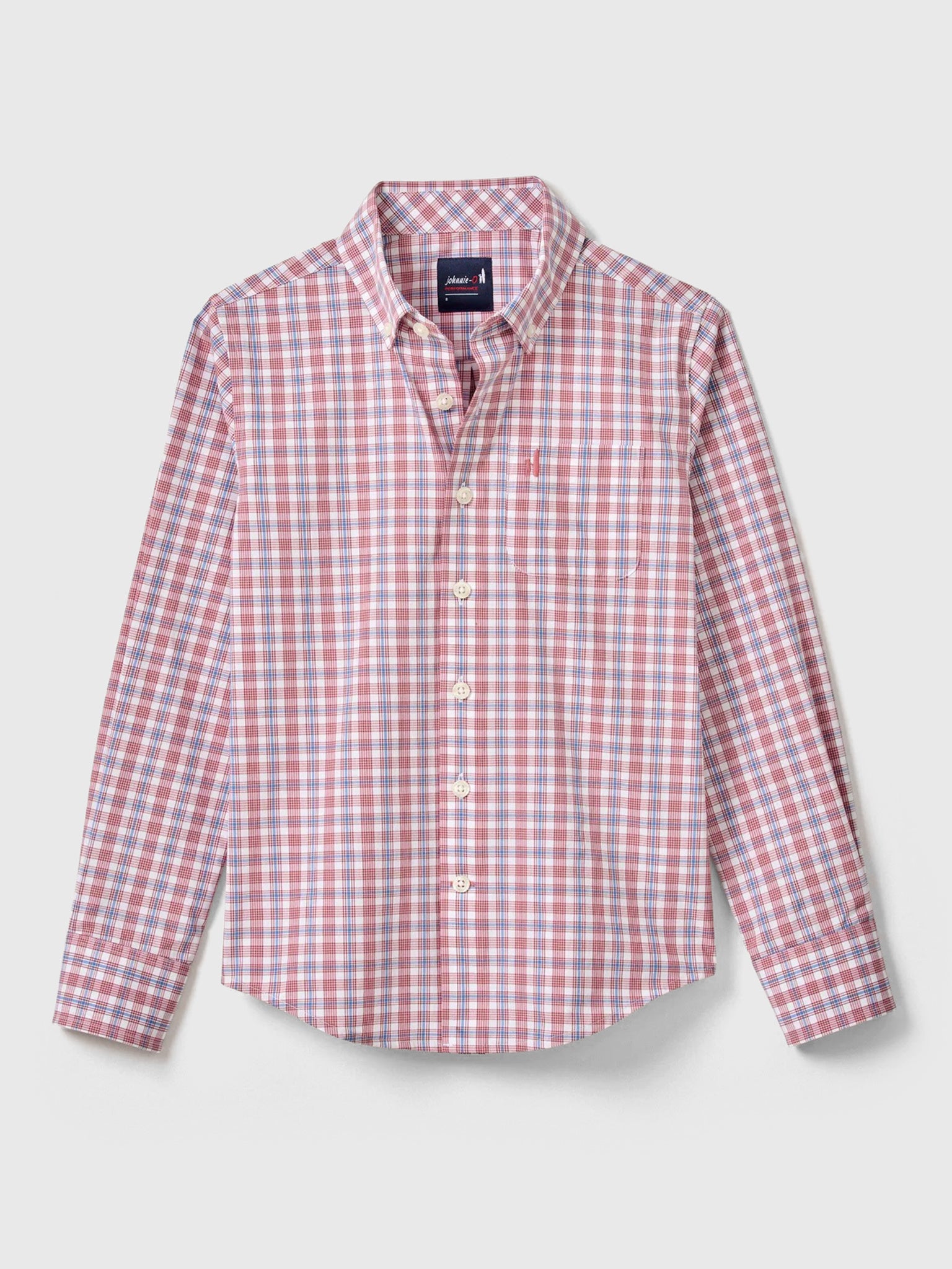 Johnnie-O Boys' Brantley Jr. Performance Button-Down Shirt - Saint Bernard