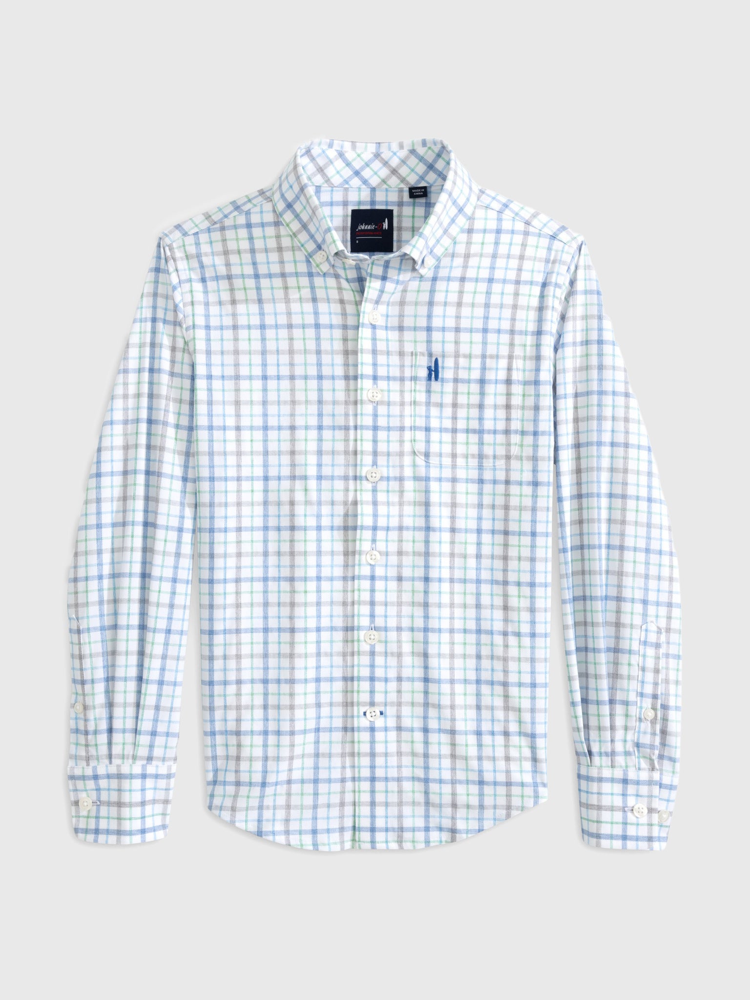 Johnnie-O Boys' Maarten Jr. Performance Button-Down Shirt - Saint Bernard