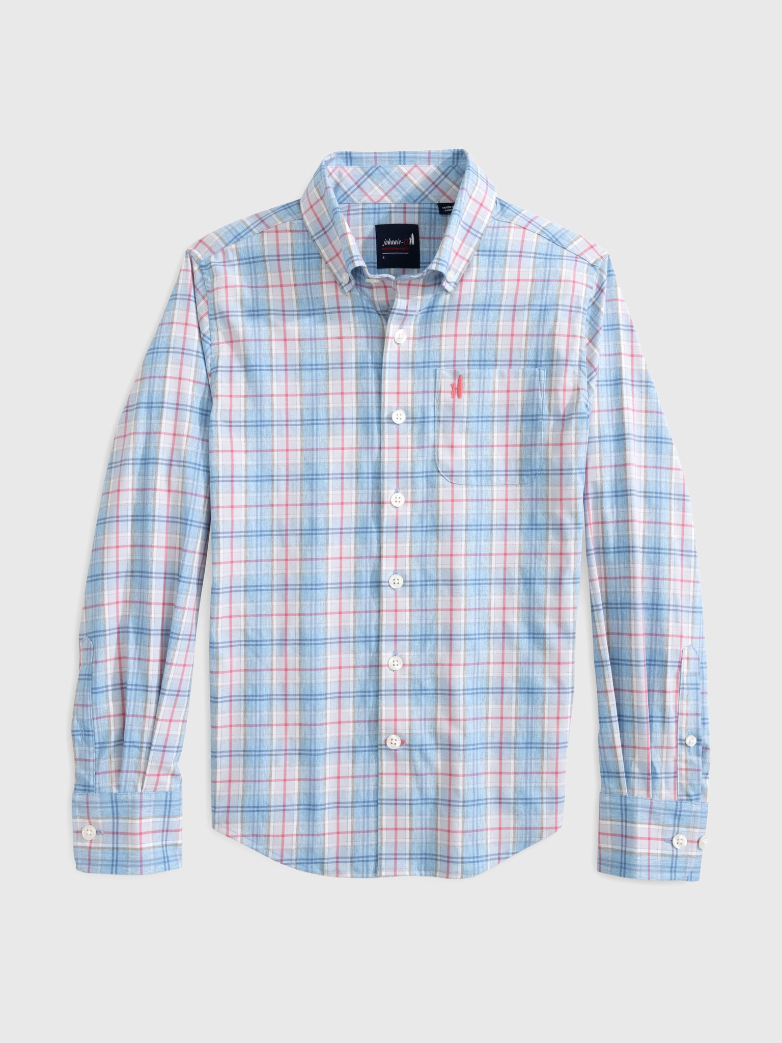 Johnnie-O Boys' Lanes Jr. Performance Button-Down Shirt - Saint Bernard