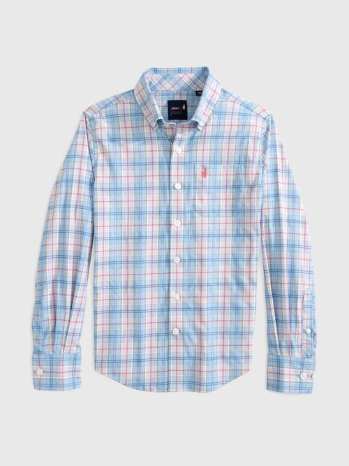 Johnnie-O Boys' Lanes Jr. Performance Button-Down Shirt