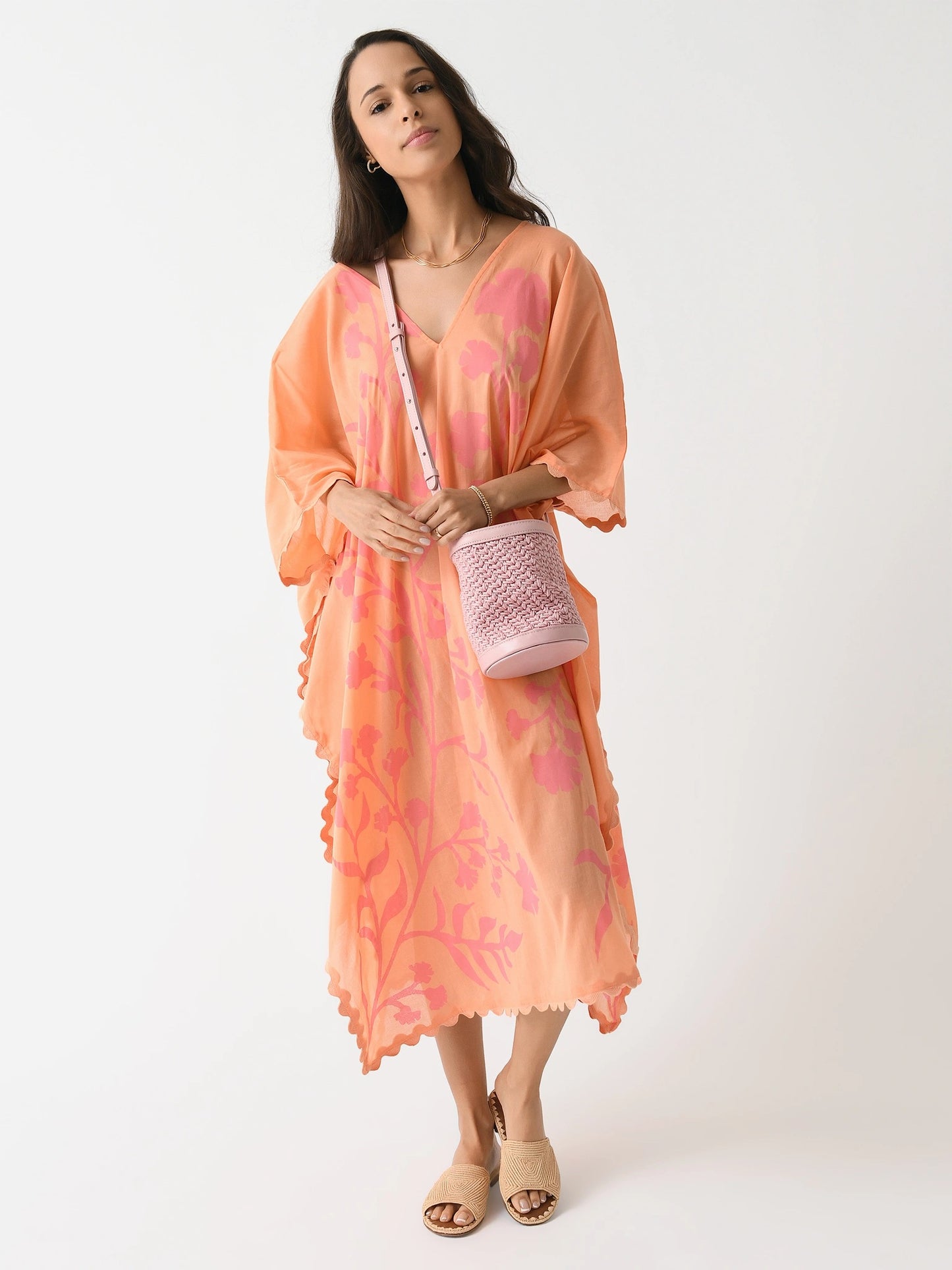 Juliet Dunn Women's Majorelle Print Maxi Poncho - Saint Bernard