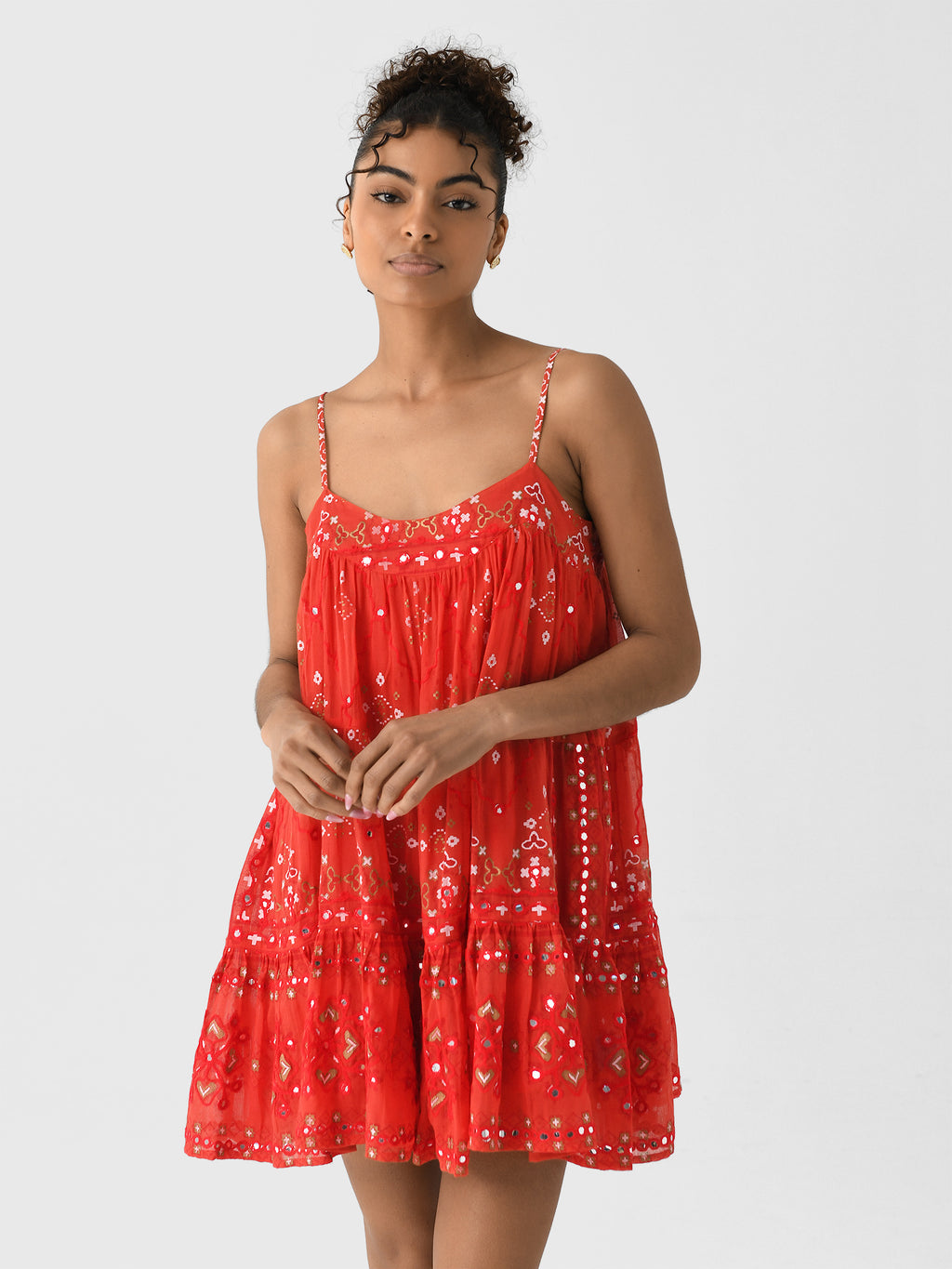 Juliet Dunn Women's Embroidered Wave Dress - Saint Bernard