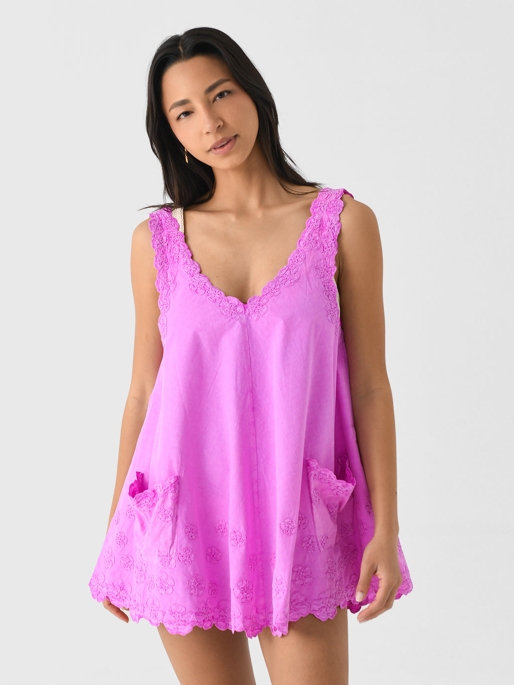 Juliet Dunn Women's Low Back Embroidered Dress - Saint Bernard