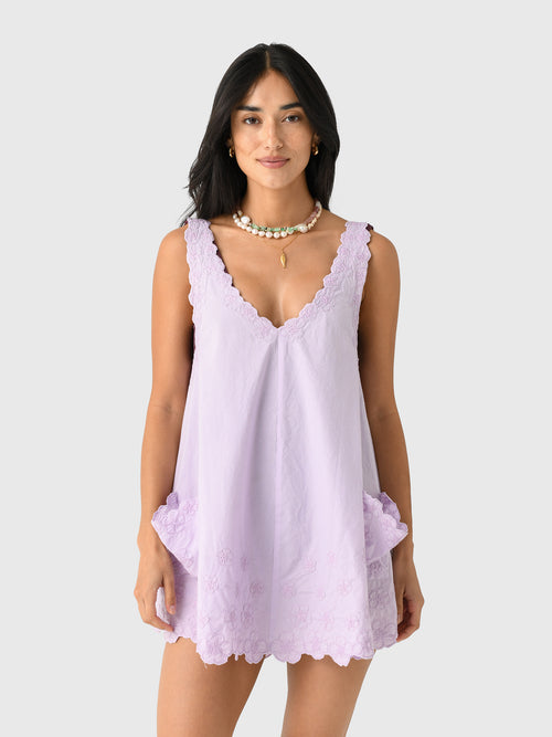 Juliet Dunn Women's Low Back Embroidered Dress