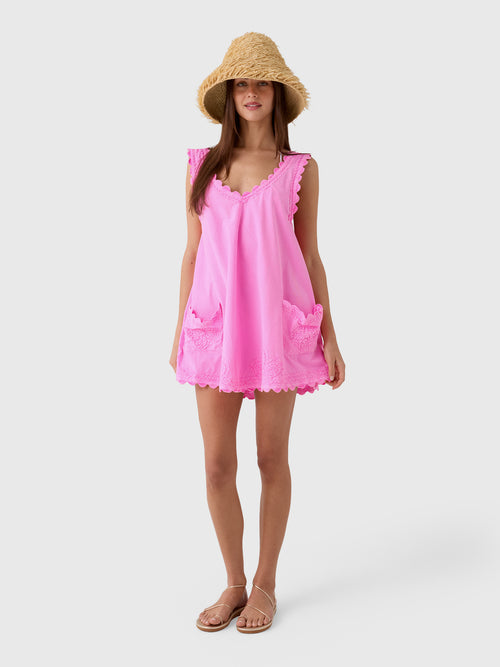 Juliet Dunn Women's Low Back Embroidered Dress
