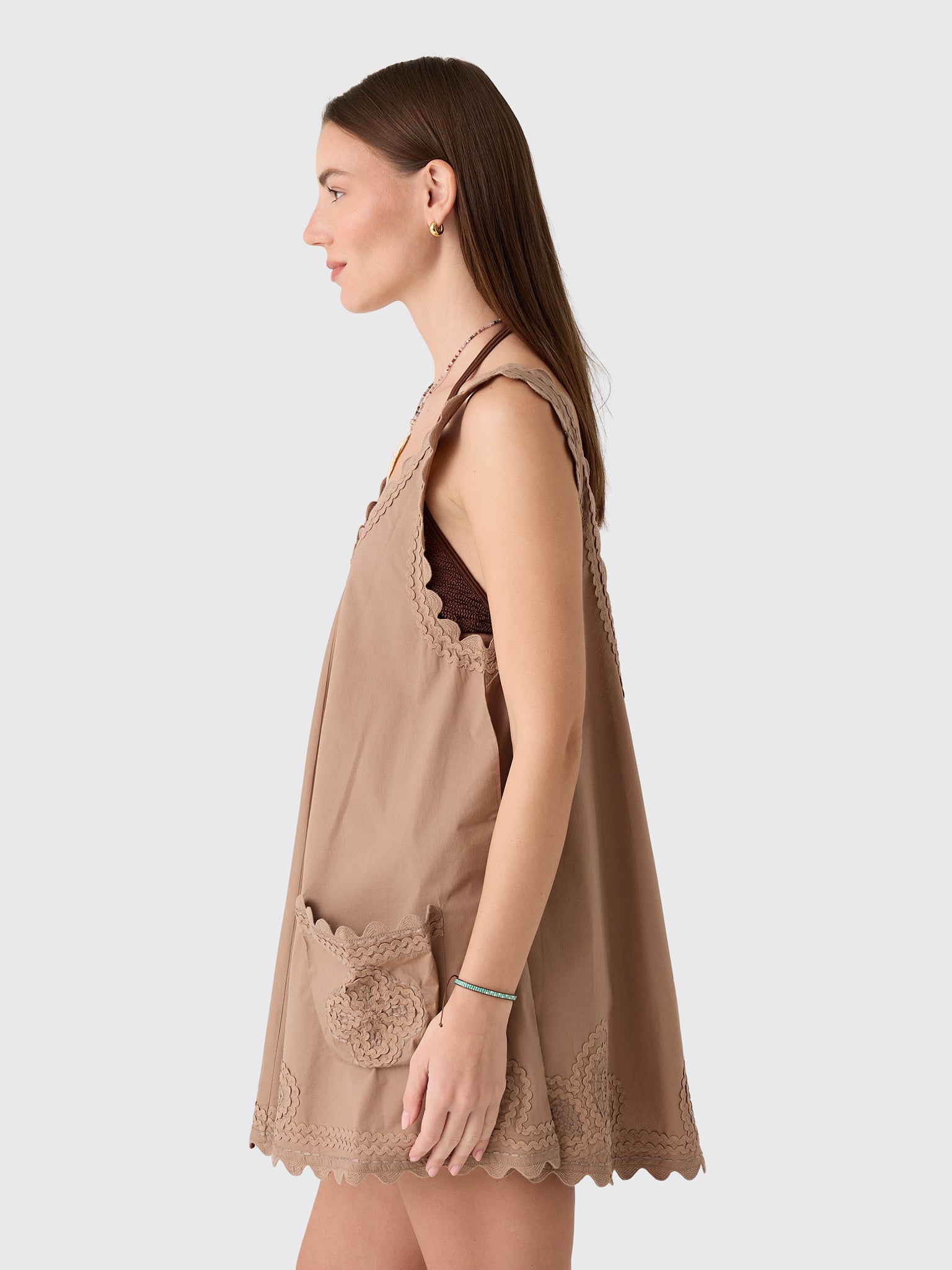 Juliet Dunn Women's Low Back Embroidered Dress - Saint Bernard