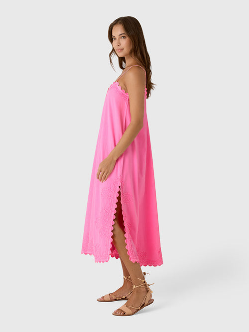 Juliet Dunn Women's Ric Rac Embroidered Slip Dress