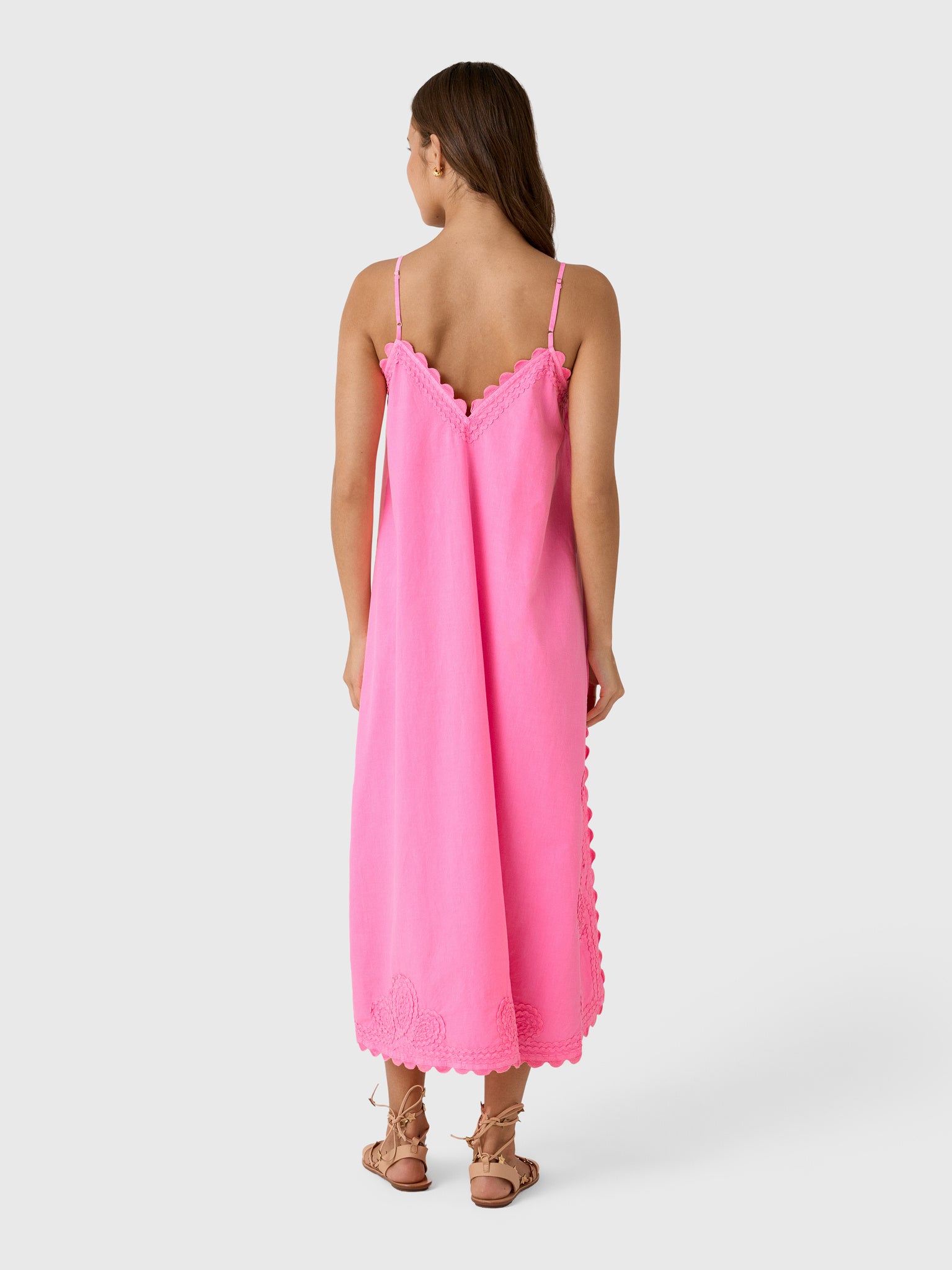 Juliet Dunn Women's Ric Rac Embroidered Slip Dress - Saint Bernard