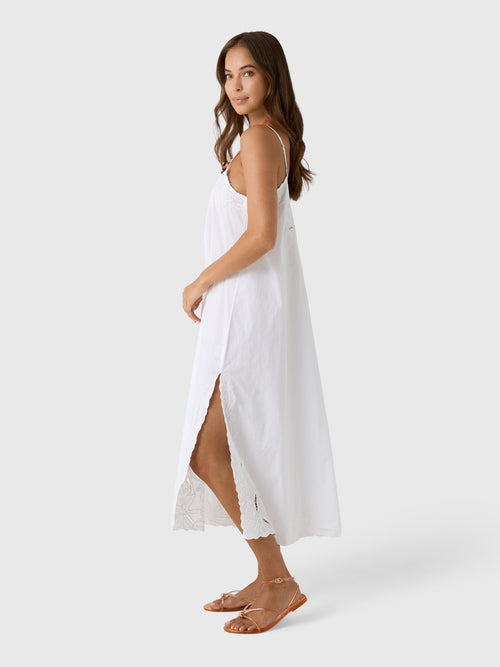 Juliet Dunn Women's Cutwork Embroidered Slip Dress