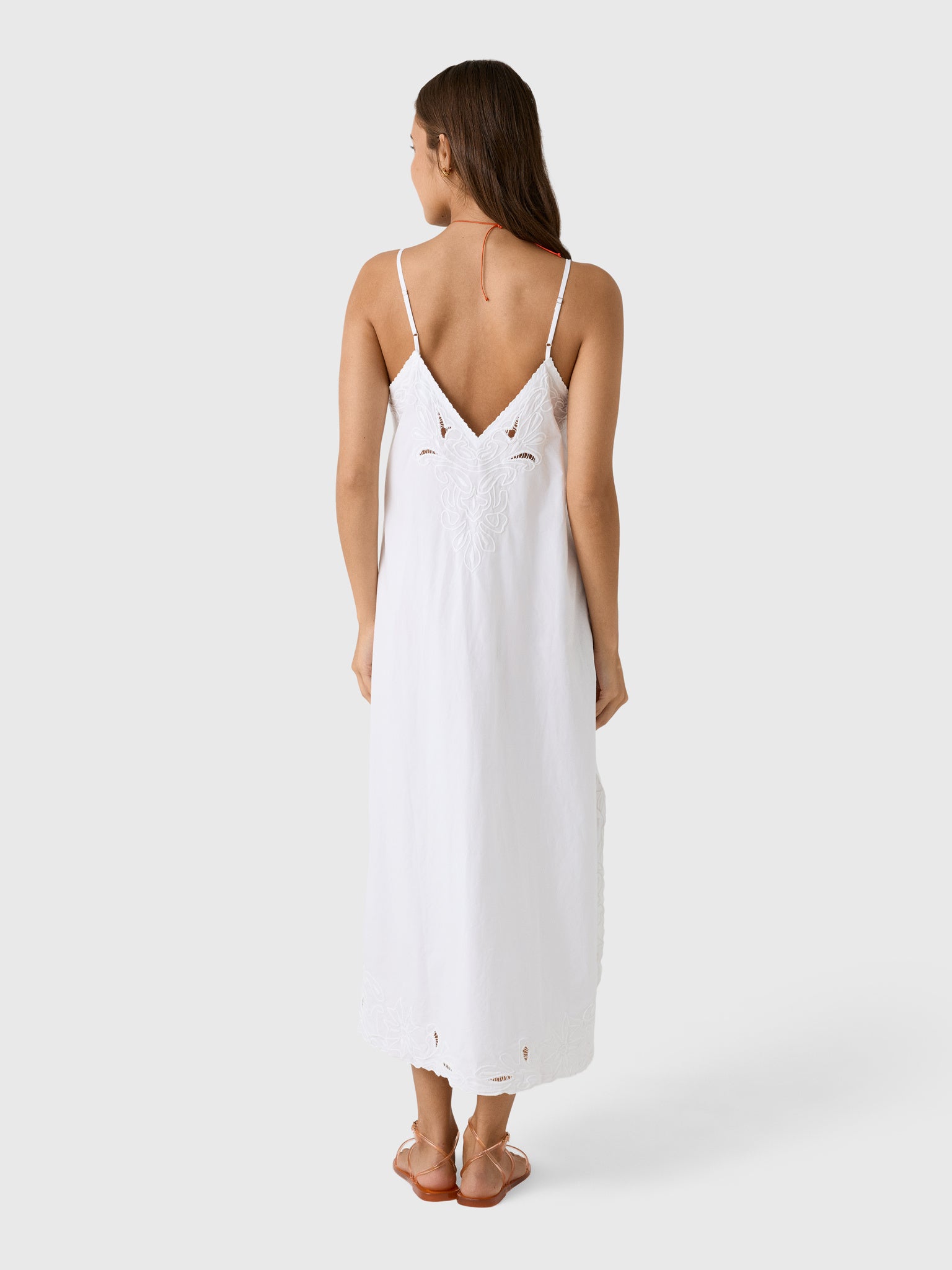 Juliet Dunn Women's Cutwork Embroidered Slip Dress - Saint Bernard