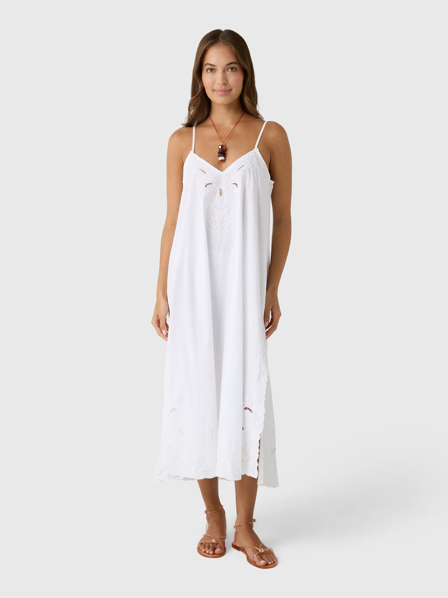Juliet Dunn Women's Cutwork Embroidered Slip Dress – Saint Bernard