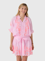 Juliet Dunn Women's Embroidered Blouson Dress - Saint Bernard