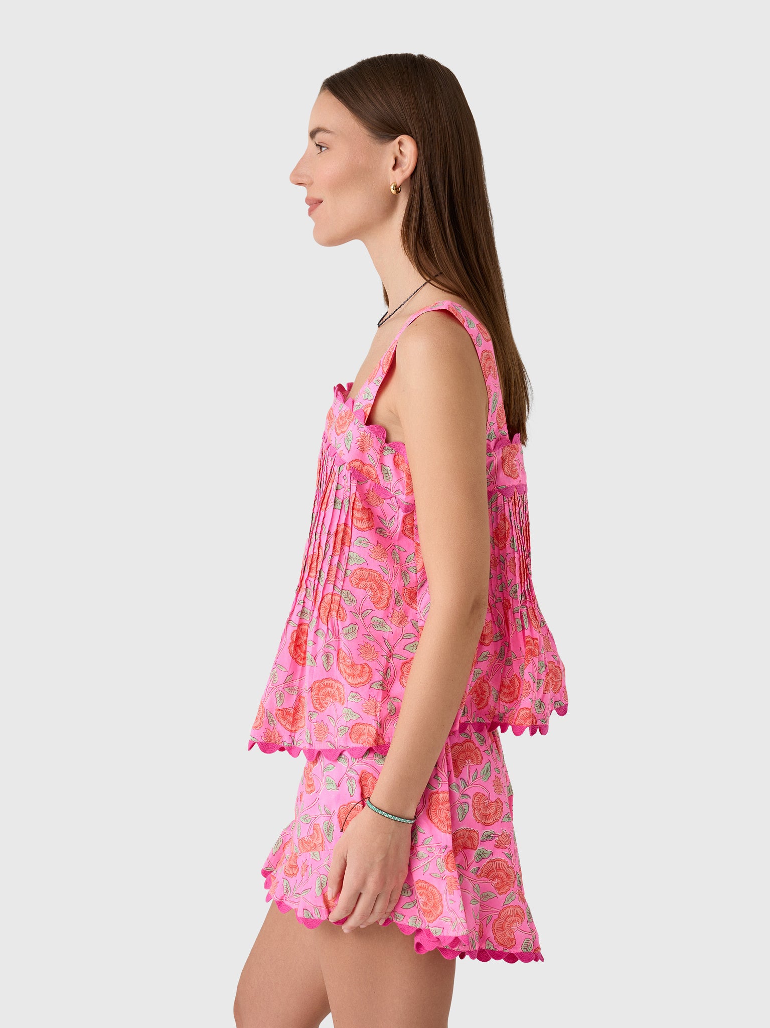 Juliet Dunn Women's Floral Print Top - Saint Bernard