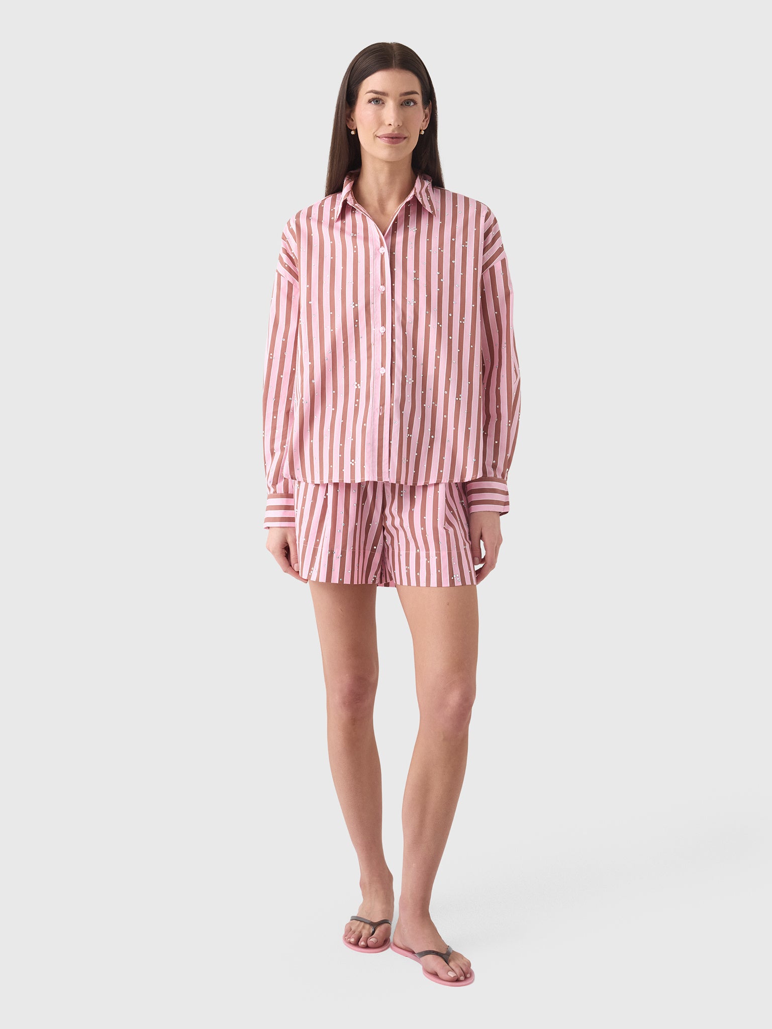 Essentiel Antwerp Women's Jelief Rhinestone Shirt - Saint Bernard