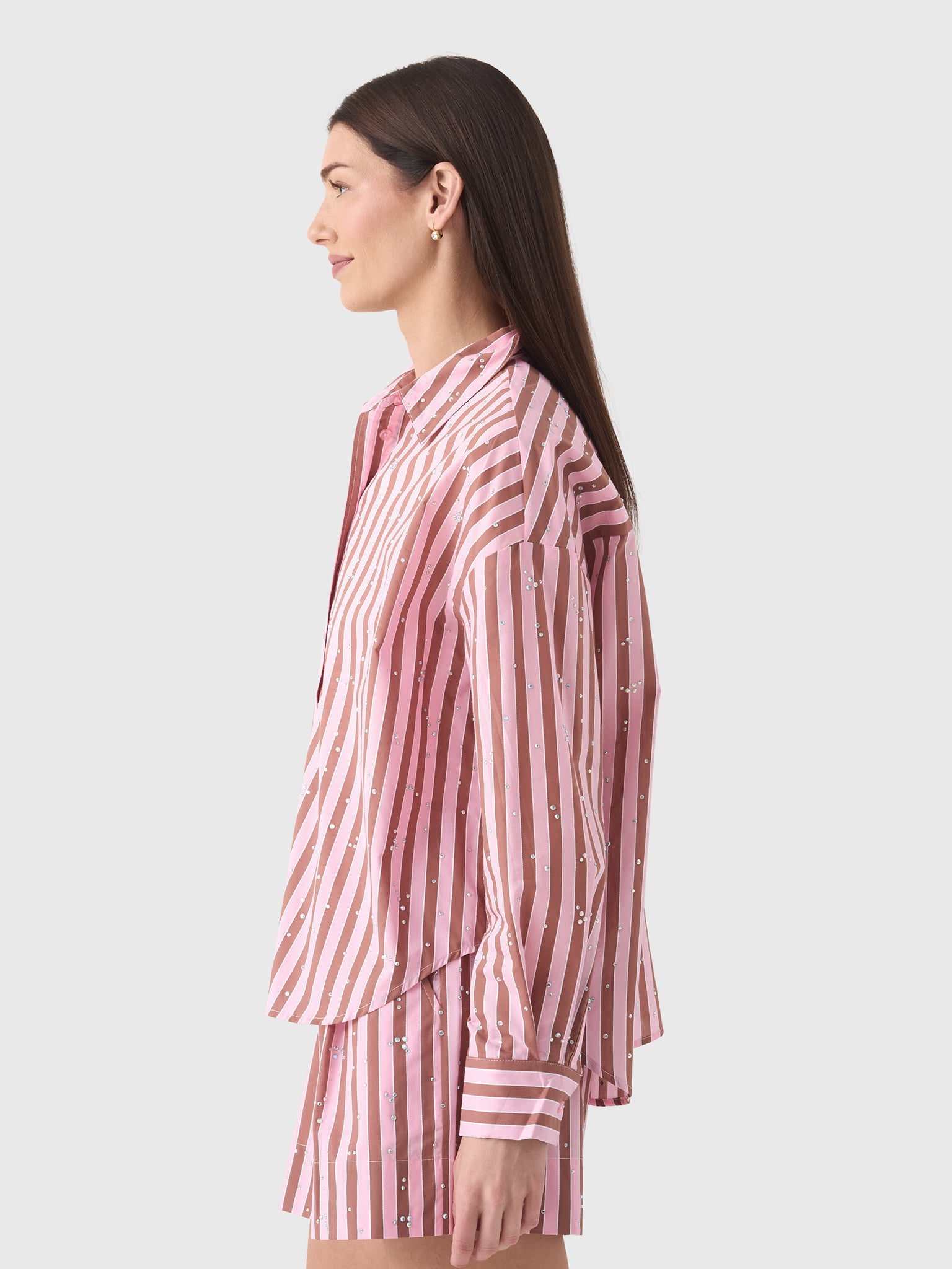 Essentiel Antwerp Women's Jelief Rhinestone Shirt - Saint Bernard