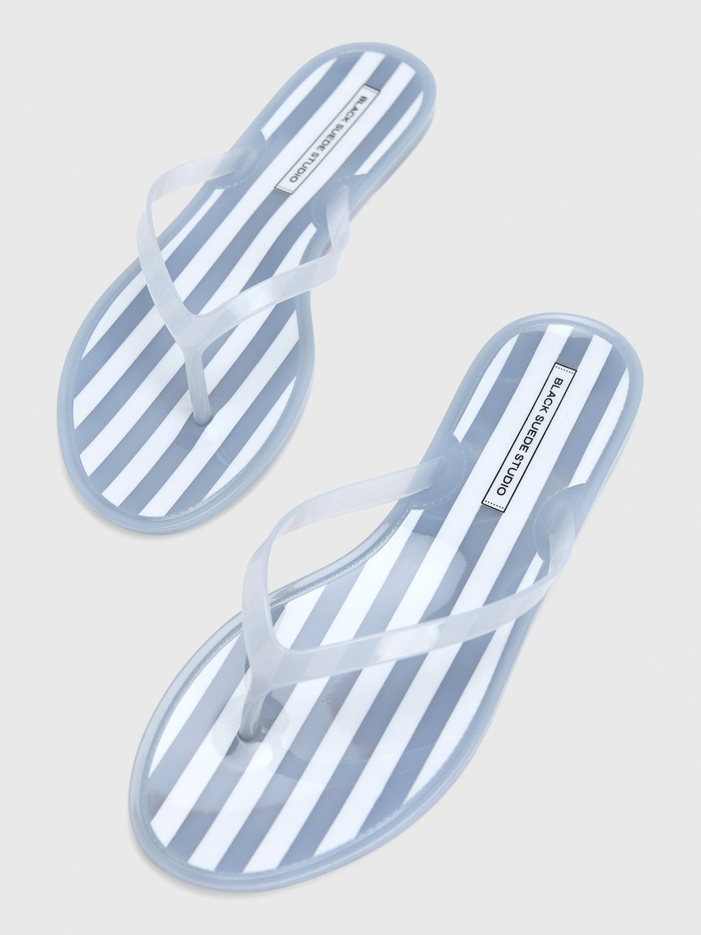 Black Suede Studio Women's Crystal Stripe Sandal - Saint Bernard