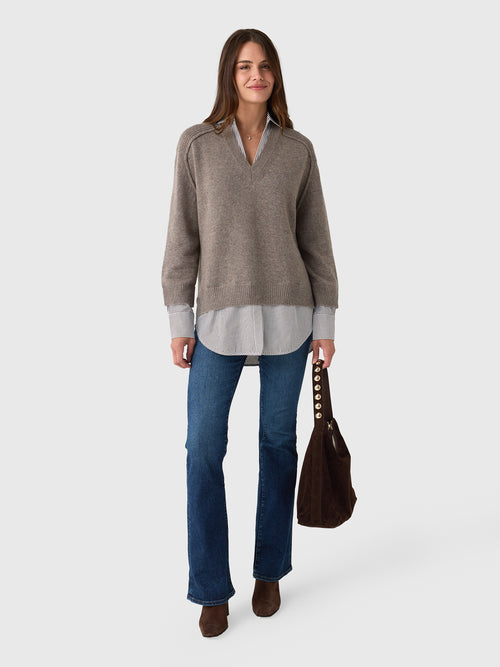 Brochu Walker Women's The Looker Layered V-Neck - Saint Bernard