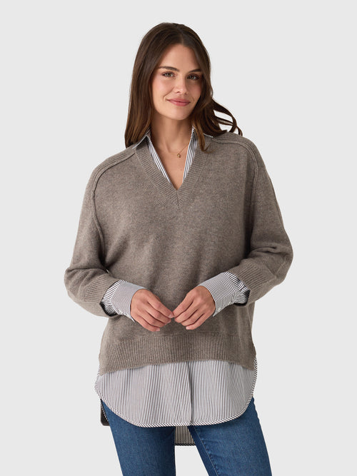 Brochu Walker Women's The Looker Layered V-Neck - Saint Bernard