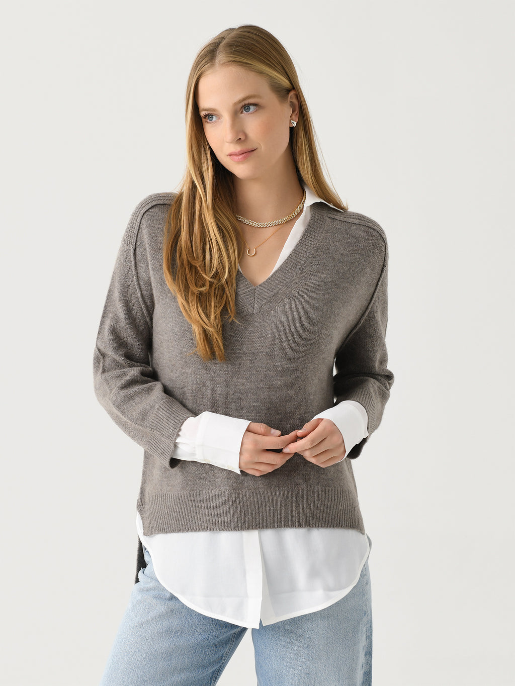 Brochu Walker Women's The Looker Layered V-Neck - Saint Bernard